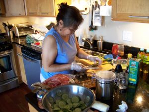 Photo of a woman cooking